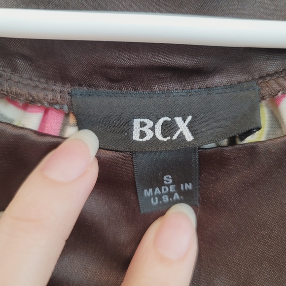 BCX Brown/Pink Halter Floral Top Size Small - Picture 12 of 12